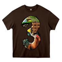 Chocolate Brown farm life alphabet numbers 3 Heavy Core Tee - BundleAndBundleShop
