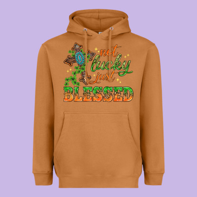 Not Lucky Just Blessed With Cross St. Patricks Day Heavyweight Hoodie Designed By Howdyjamesfarm