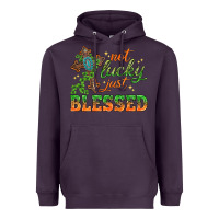Plum Not lucky just Blessed with Cross St. Patricks day Heavyweight Hoodie - HowdyJamesFarm