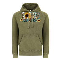 Vintage Olive love like jesus sunflowers Vintage Hoodie - NancyCooperArtShop