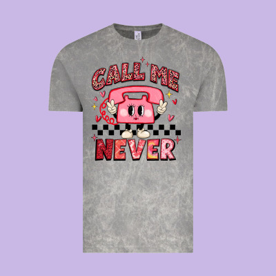 Call Me Never Vintage Tee Designed By Maliassmallbusiness