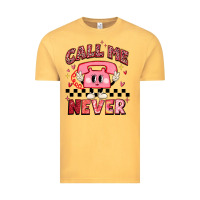 Vintage Mustard call me never Vintage Tee - MaliasSmallBusiness