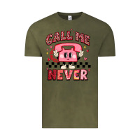 Vintage Olive call me never Vintage Tee - MaliasSmallBusiness