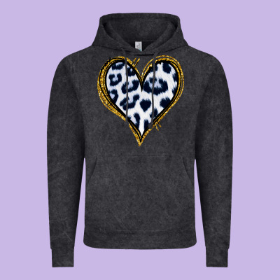 Dalmatians Heart Gold Glitter Vintage Hoodie Designed By Jasminsmagicworld