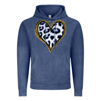 Vintage Denim Dalmatians Heart Gold Glitter Vintage Hoodie - Jasminsmagicworld
