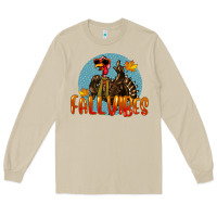 Mushroom Fall Vibes Turkey Long Sleeve Tee - LillyAllenDesigns