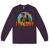 Plum Fall Vibes Turkey Long Sleeve Tee - LillyAllenDesigns