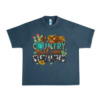 Midnight Navy a country girl can survive Urban Heavy Tee - MaliasSmallBusiness