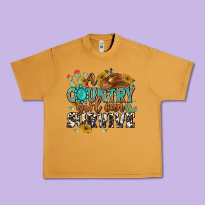 A Country Girl Can Survive Urban Heavy Tee Designed By Maliassmallbusiness