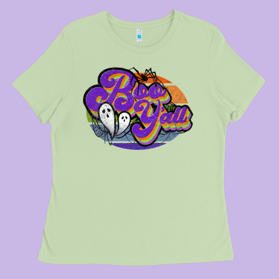 Boo Y'all Ladies Tee Designed By Jahusdesignshop
