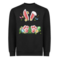 Black easter bunny name frame Heavyweight Sweatshirt - Artiststas
