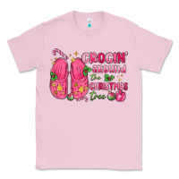 Bubblegum Pink crocin' around the christmas tree Classic Tee - MaliasSmallBusiness