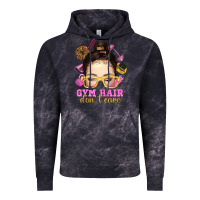 Cloud Black messy bun gym hair dont care Vintage Hoodie - NancyCooperArtShop