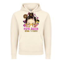 Vintage Artic messy bun gym hair dont care Vintage Hoodie - NancyCooperArtShop