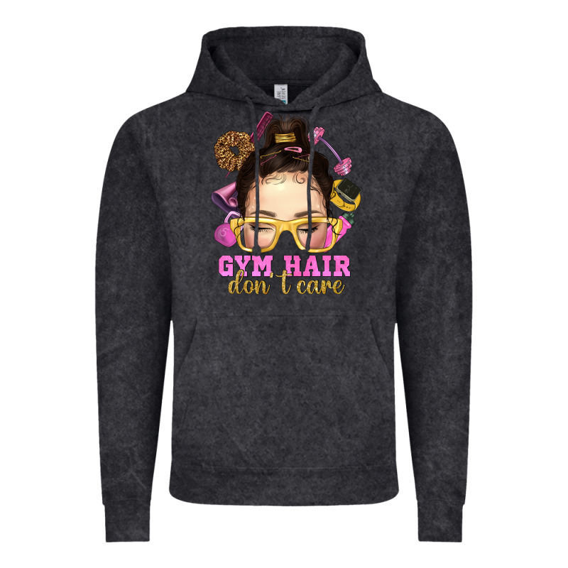 Messy Bun Gym Hair Dont Care Vintage Hoodie by NancyCooperArtShop | Teevron