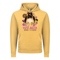 Vintage Mustard messy bun gym hair dont care Vintage Hoodie - NancyCooperArtShop