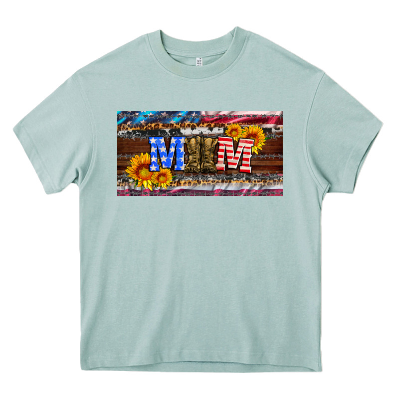 Soldier Mom License  Plate Heavy Core Tee by Artiststas | Teevron