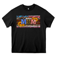 Black soldier mom license  plate Heavy Core Tee - Artiststas