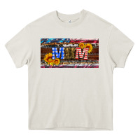 Cream soldier mom license  plate Heavy Core Tee - Artiststas
