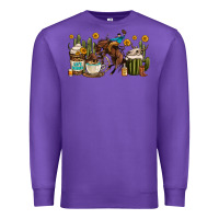 Purple rodeo cowboy coffee cups Premium Sweatshirt - OliviaCreatesArt
