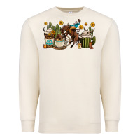 Sandshell rodeo cowboy coffee cups Premium Sweatshirt - OliviaCreatesArt