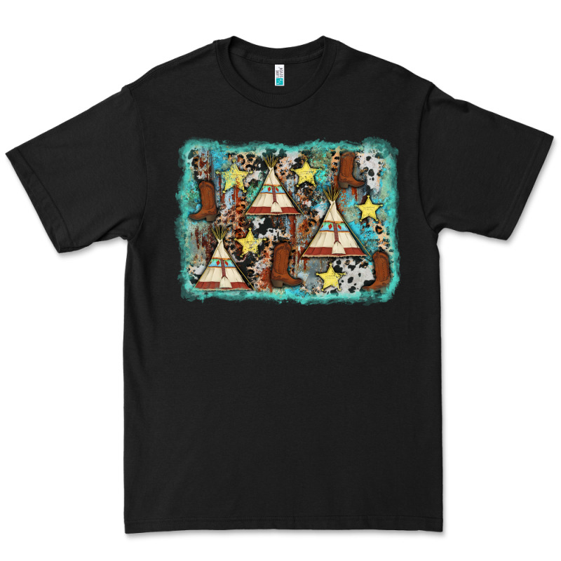 Tribe Tent Western Background Premium Tee by AdoDesignShop | Teevron