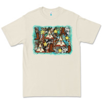 Bone tribe tent western background Premium Tee - AdoDesignShop