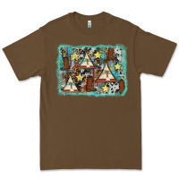 Cacao tribe tent western background Premium Tee - AdoDesignShop