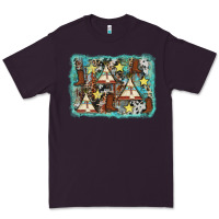Plum tribe tent western background Premium Tee - AdoDesignShop