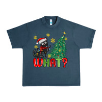 Midnight Navy christmas  cat  what Urban Heavy Tee - MaliasSmallBusiness