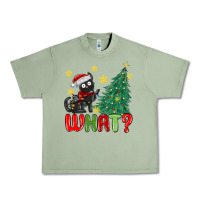 Oil Green christmas  cat  what Urban Heavy Tee - MaliasSmallBusiness