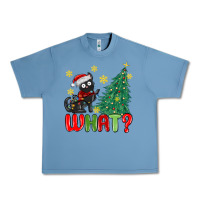 Pebble Blue christmas  cat  what Urban Heavy Tee - MaliasSmallBusiness