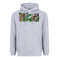 Heather Grey Lucky horseshoe St. Patrick's Day Heavyweight Hoodie - CowGirlArtShop