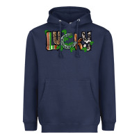 Navy Lucky horseshoe St. Patrick's Day Heavyweight Hoodie - CowGirlArtShop