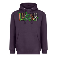 Plum Lucky horseshoe St. Patrick's Day Heavyweight Hoodie - CowGirlArtShop