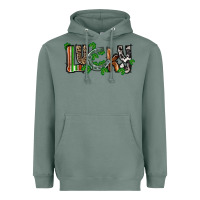 Sage Lucky horseshoe St. Patrick's Day Heavyweight Hoodie - CowGirlArtShop