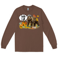 Chestnut Hello Fall Brown Bear Long Sleeve Tee - LillyAllenDesigns