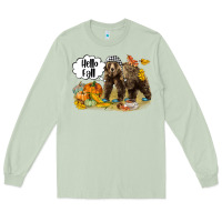 Matcha Hello Fall Brown Bear Long Sleeve Tee - LillyAllenDesigns
