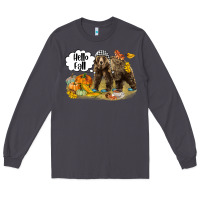 Smoke Hello Fall Brown Bear Long Sleeve Tee - LillyAllenDesigns