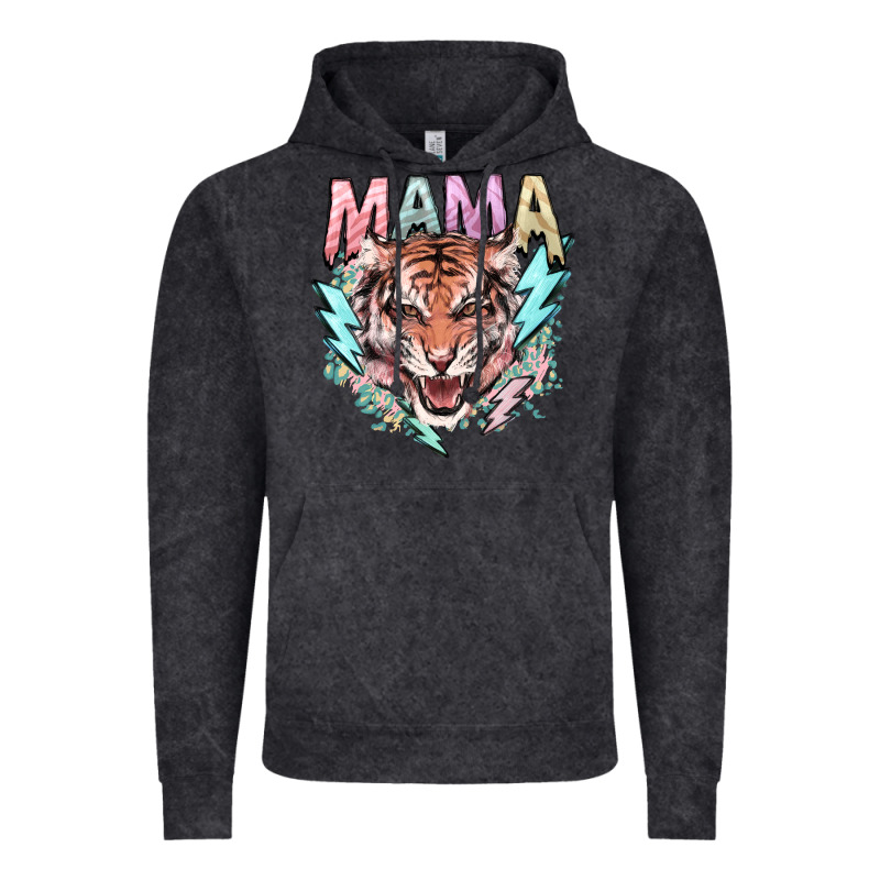 Mama Tiger Lightning Bolt Vintage Hoodie by NancyCooperArtShop | Teevron