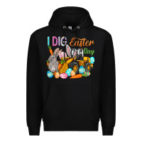 Black I dig Easter Day Premium Hoodie - HowdyJamesFarm