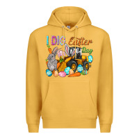 Mustard I dig Easter Day Premium Hoodie - HowdyJamesFarm