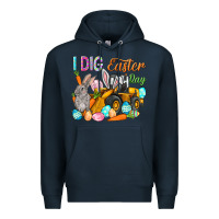Navy I dig Easter Day Premium Hoodie - HowdyJamesFarm