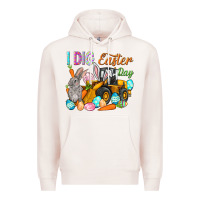 Pale Pink I dig Easter Day Premium Hoodie - HowdyJamesFarm