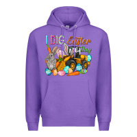 Purple I dig Easter Day Premium Hoodie - HowdyJamesFarm