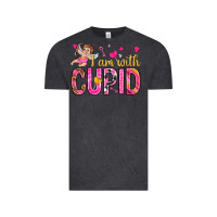 Vintage Black i am with cupid Vintage Tee - NancyCooperArtShop