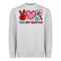 Heather Grey peace love phlebotomy Heavyweight Sweatshirt - Artiststas