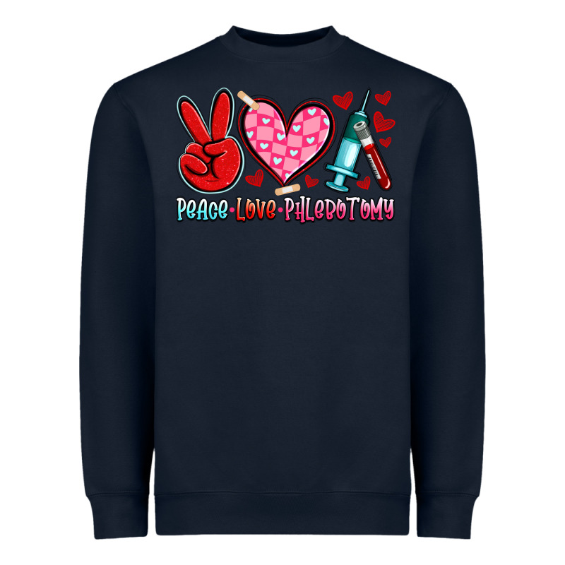 Peace Love Phlebotomy Heavyweight Sweatshirt by Artiststas | Teevron