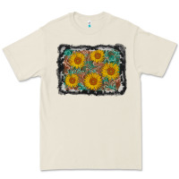 Bone leather sunflower background Premium Tee - AdoDesignShop