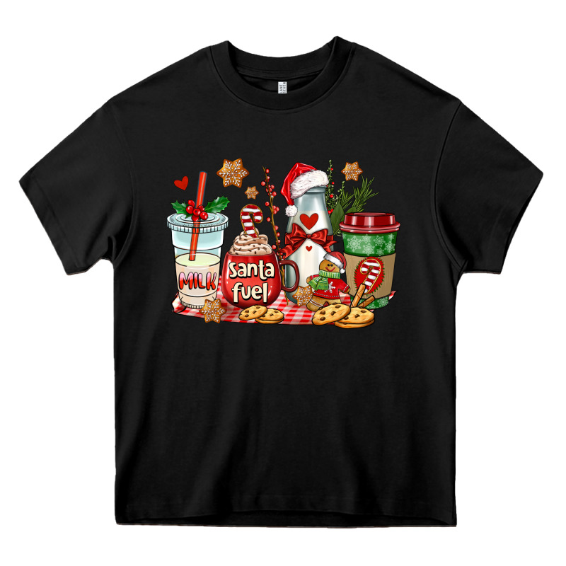 Santa Fuel Coffee Cups Heavy Core Tee by AdoDesignShop | Teevron